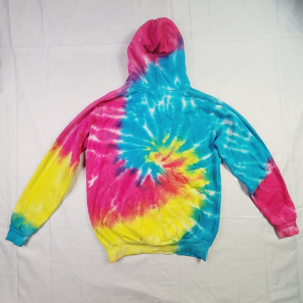 Lu-ke-len Luxe Kids Tie Dye Pullover Hoodie Large 14-16 Multi-Color K76 - Picture 8 of 14